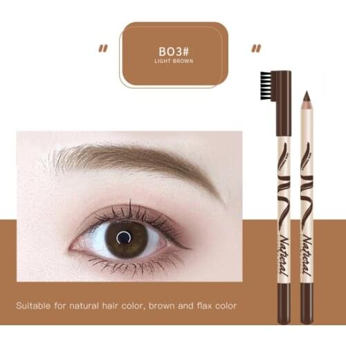 Wooden Eyebrow Pencil With Brush Waterproof And Non-smudge Eyebrow Cosmetics Novice Female Beginners Beauty Eye Makeup Maquiage