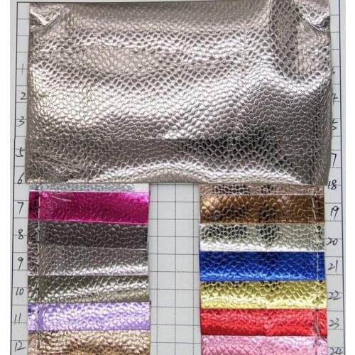 Flexible PVC leather decorated leather for bags handbags metal flash light snake skin leather fabric