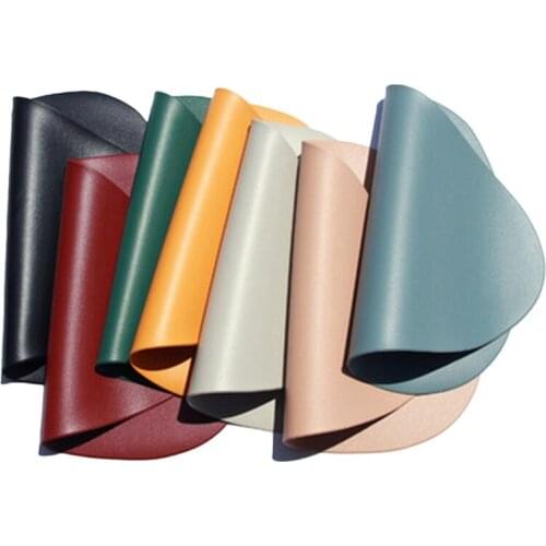 Kitchen Placemat Placemat with Bowl and Coaster Insulation PU Leather Easy to Clean (7 PCS)