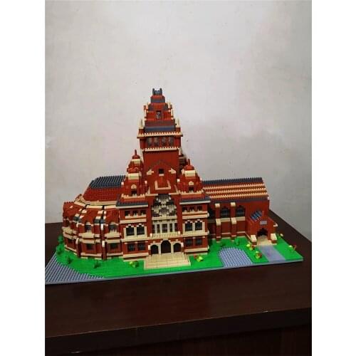 Lezi LZ8033 World Famous Architecture Model Set Harvard University Micro Mini Blocks Member Of The Ivy League USA Building Toys
