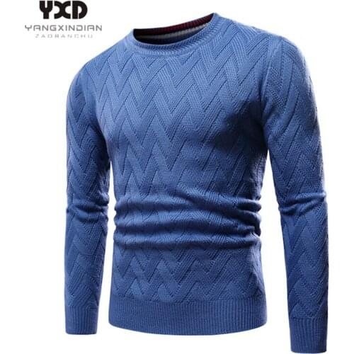 Man clothes Korean Slim Off white Mans Sweater Pullover Mens Sweaters Jumper Men solid Casual Knitted Sweater Pullover Clothing