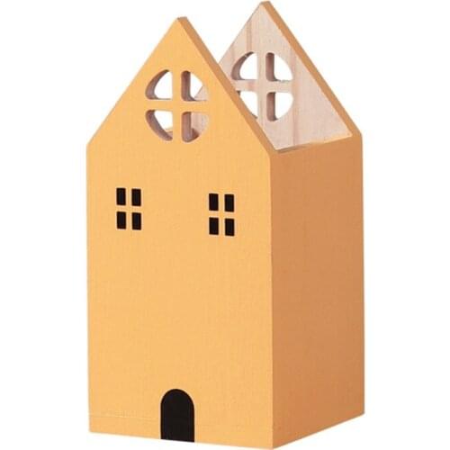 Desktop Sundries Storage Box Cartoon House-like Organizer Holder Large Capacity Stationery Display Holder Rack for Desk