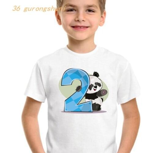 Number 2nd t shirt boys t shirts cute baby panda kids tshirt children’s clothing t-shirts tops for girls shirts children clothes
