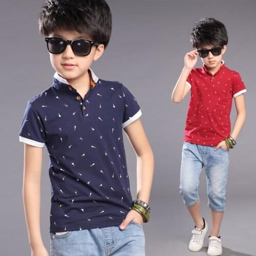 New Boys T Shirt Summer Cotton T-shirt Boys Print High Quality Tee Shirt Garcon T-shirt 6T019