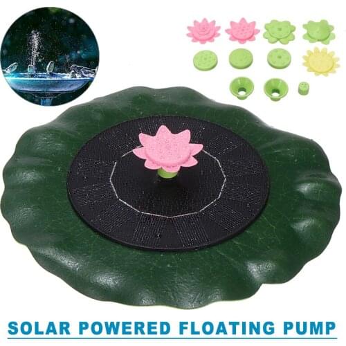 Solar Powered Floating Pump Lotus Water Fountain Birdbath Pond Pool Garden Decor For Bird Baths Aquariums Small Ponds