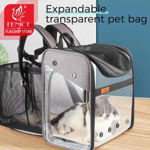 Pet Carrier Bag for Large Small Dogs/ Cats Transparent Visible Travelling Outdoor Foldable Backpack Breathable