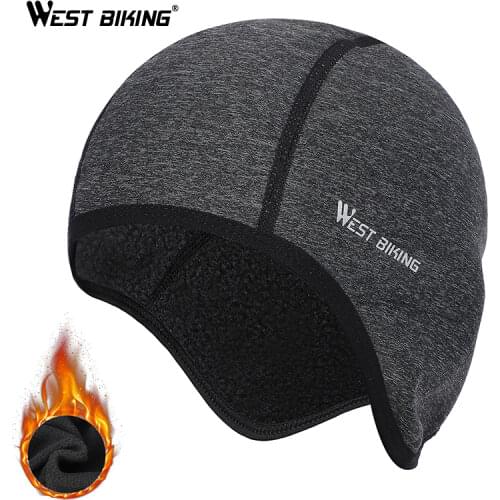 WEST BIKING Upgrade Thicken Winter Cycling Caps Warm Fleece Bike Helmet Hat Outdoor Sport Skiing Snowboard Running Men Women Cap