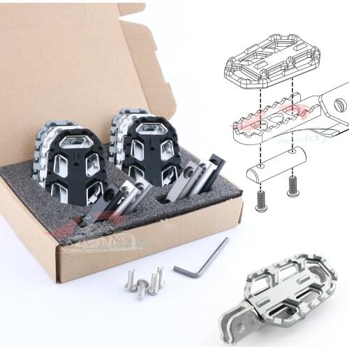 CNC Billet Wide Foot Pegs Pedals Rest Footpegs for BMW F750GS F850GS G310GS R1200GS S1000XR R Nine T Scrambler R nine T Urban/GS