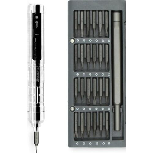 SQ-ES126 Electric Screwdriver Set with 24 Bits LED Light Small Multi-Function Charging Smart Sensor Electric Screwdriver