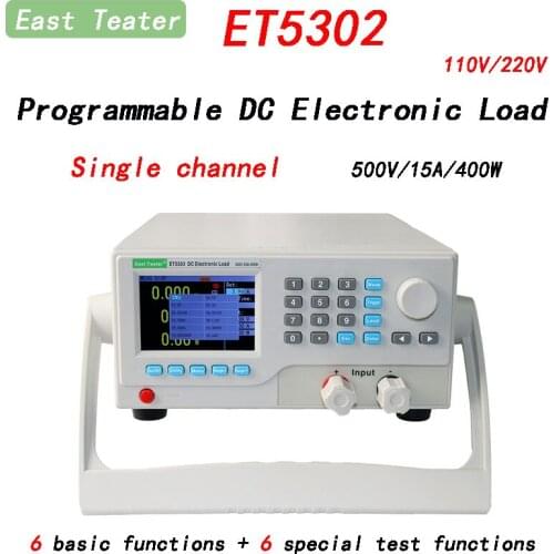 ET5302 400W Single Channel Profession Battery Capacity Tester Desktop Programmable DC Electronic Load Charging Battery Tester