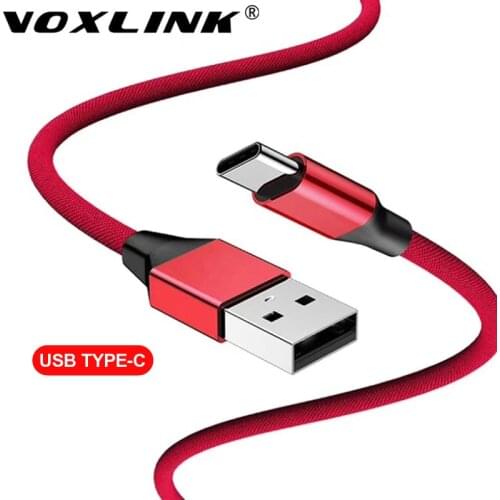 VOXLINK Nylon Braided USB Cable TypeC Cable For Samsung S10 S9 S8 Galaxy For Huawei LG HTC 10 Macbook Xiaomi Mi8 A1Charging Cord
