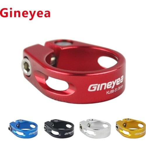 2PCS Gineyea bike seat clamp parts 28.6 30.2 31.8/34.9mm aluminum alloy hollow MTB mountain road bicycle lock seat pipe clamp