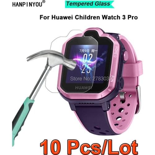 10Pcs For Huawei Children Kids Watch3 Pro Watch 9H Hardness 2.5D Ultra-thin Toughened Tempered Glass Film Screen Protector Guard