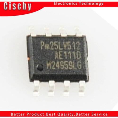 10pcs/lot PM25LV512A-100SCE PM25LV512 25LV512 SOP-8 In Stock