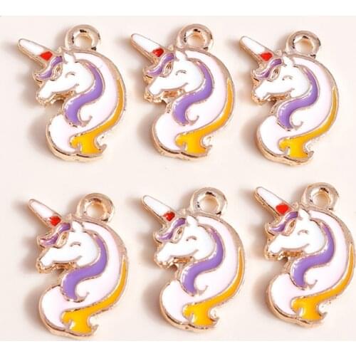 10pcs 9*15mm Unicorn Charms for Jewelry Making diy Pendants Animal Horse Charms Necklaces Earrings Making Bracedet DIY Craft