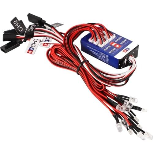 12 LED Lighting Kit Steering Brake Simulation Flash Light for 1/10 Scale Models RC Car Yokomo Tamiya HSP HPI AXIAL RC4WD