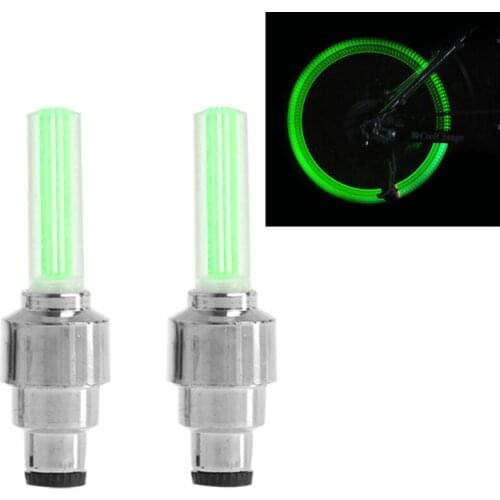 2Pcs Bike Lights Bicycle Tyre Tire Valve Wheel Spokes LED Light 4 Color