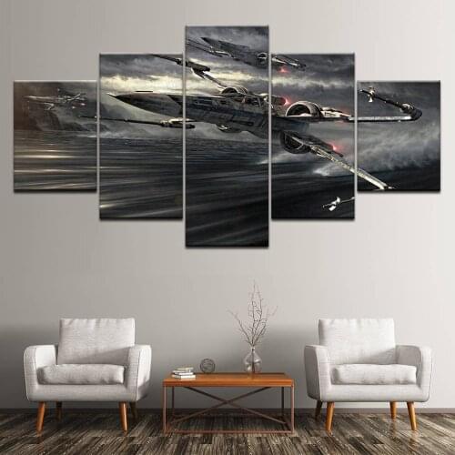 2021 HD Printed 5 Piece The Spacecraft Modern Decor Painting
