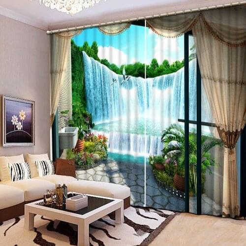 3D Blackout Curtains Beautiful Lifelike Refined HD Elegant Window Curtains Artistic life Bedroom Living Room Drapes CL-126