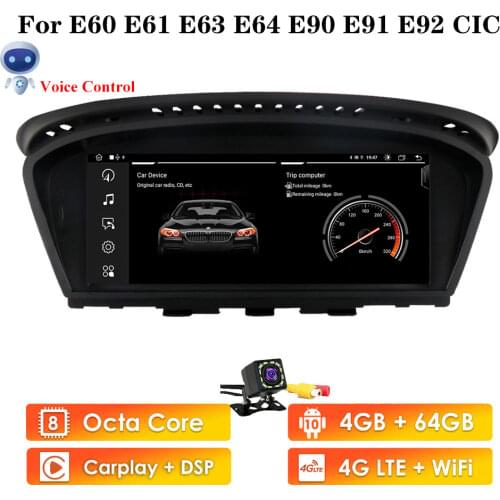 4GB+64GB IPS Android 10 Car dvd radio multimedia player for BMW 5 Series E60 E61 E63 E64 E90 E91 E92 CIC MASK GPS Navigation rds