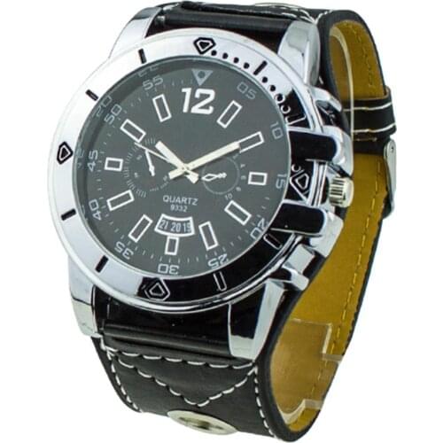 Mens Watches Top Brand Luxury Colorful Men Fashion Oversized Dial Sport Quartz Steel Leather Band Wrist Watch Reloj Hombre