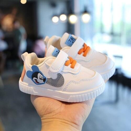 Childrens 2021 Disney Mickey mouse boys cartoon breathable kids sneaker fashion Casual Shoes Womens sports shoes Size 15-25