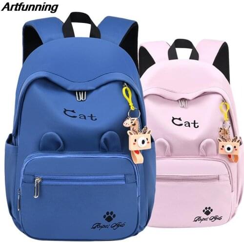 Artfunning Children Schoolbag for Teenager Girls Boys Hign School travel backpack Korean leisure childrens backpack