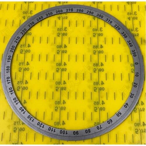 Diameter:190mm Inner d:165mm Thickness:2mm 360 Degree Angle Dial Plate Stainless Steel Disc