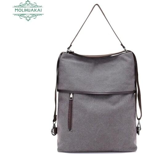 2021 New Series Ladies Retro Rucksack Mochilas Feminina Preppy 3-In-1 Shoulder Bag Shopping Bag Bolsa Feminina Casual Canvas Bag