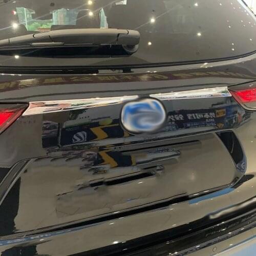 For Toyota Highlander 2021 2022 Chrome Rear Trunk Lid Tailgate Back Door Trim Cover Strip Molding Decoration Car Styling