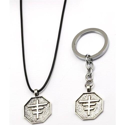 Game DARK SOULS 3 Keychian Palm Print Mark Metal Round Coin Key Chain Ring For Men Car Women Bag Jewelry Chaveiro Porte Clef