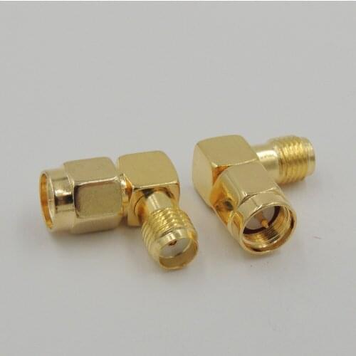 SMA Male to Female Right Angle 90 Degree RF Adapter Coaxial Coax Connector for Wi-Fi Antenna Extension Cable