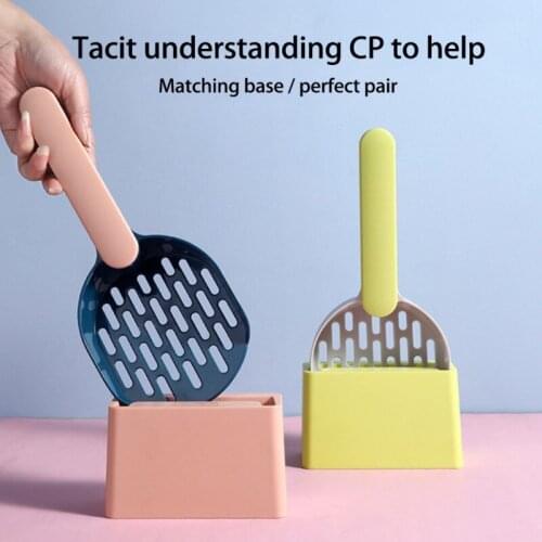 Cat Litter Scoop With Fixed Holder Dog Pooper Scoopers Pets Litter Sand Shovel Pet Dogs Cat Shit Shovel Pet Cleanning Tool