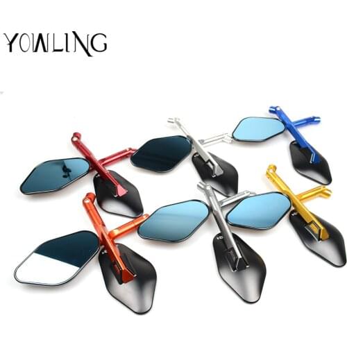 Motorcycle Rearview Mirror CNC ALL Aluminum Case for YAMAHA FZ1 FZ6 fazer600 MT-07 MT-09 FJ-09 MT-10 KAWASAKI ER-6N Z1000 Z750