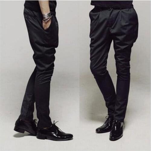 Hot Summer 2020 Mens Clothing Harem Pants Taper Non-mainstream Personality Boot Cut Jeans Trousers Hairstylist Nightclub Pants