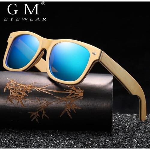 GM Handmade Polarized Sunglasses Women Men Layered Skateboard Wooden Frame Square Style Glasses Ladies Eyewear With Gift Box