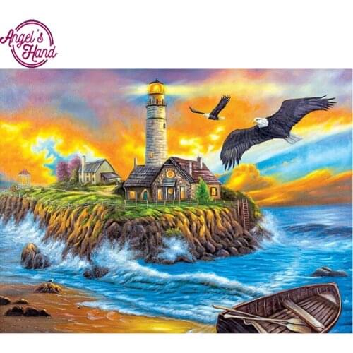 Full,Diamond Embroidery,5D diy Diamond Painting Eagle,sea,boat,3d,Cross Stitch,Diamond Mosaic,mazayka,Needlework,home decoration