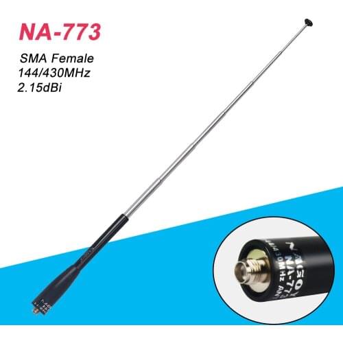 Flexible Nagoya NA-773 SMA Female VHF UHF Dual Band Walkie Talkie Antenna for Kenwood BaoFeng UV-5R UV-82 BF-888S UV 5R UV82