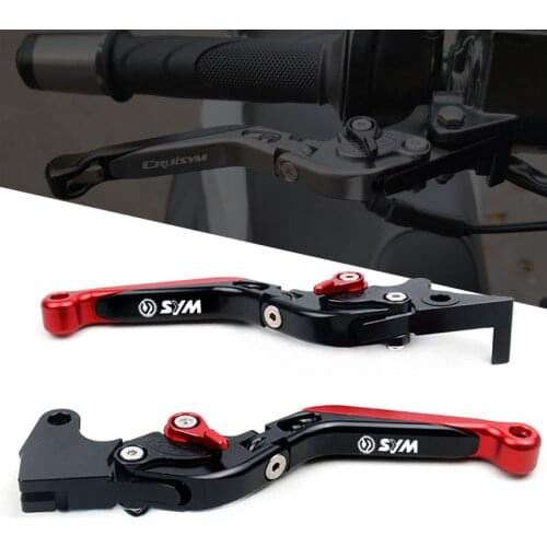 For SYM T2 T3 SB300 WOLF250 T2/T3 SB 300 WOLF 250 Motorcycle CNC Adjustable Folding Extendable Brake Clutch Lever With logo
