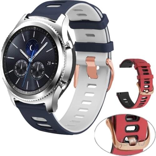 20mm For Samsung Gear S2/Galaxy 42/3 41mm and Active 2 40 44 Silicone Band Replacement Strap Belt Bracelet Watchband Accessories