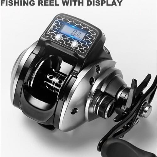 Fishing reel 6.3/1 speed ratio Accurate Counting left/right Hand Digital display outdoor for Bass Pike Sea Fishing Carp Fishing
