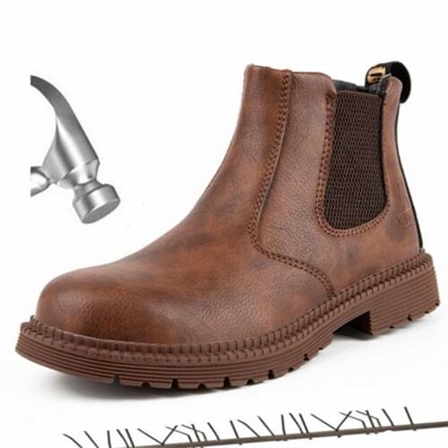 Waterproof Non-slip Work Safety Shoes Men Boots Light Comfortable Indestructible Protection Winter Steel Toe Cap Work Shoes