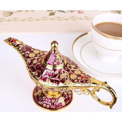 Aladdins magic lamp, pewter, retro European-style crafts, alloy, creative craft furnishings, Russian wishing lamp
