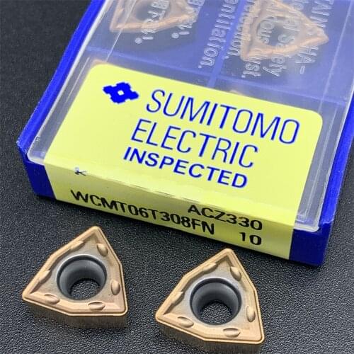 WCMT06T308FN ACZ330*10pcs U Drill Carbide Inserts,can for Steel and Stainless Steel