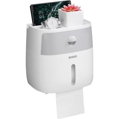 High Quality Paper Towel Holder Toilet Paper Roll Tissue Box Shelf Toilet Tray Household Free Punching Waterproof Shelf Basket