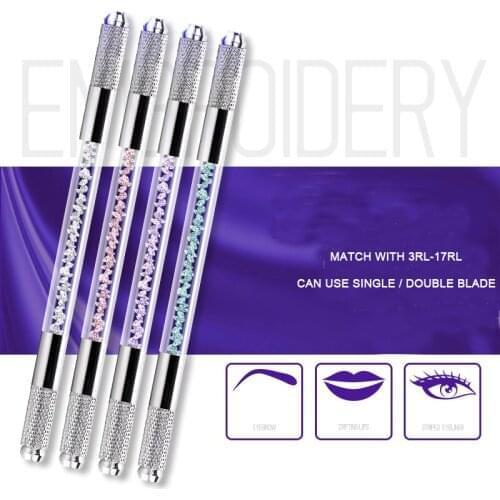 1Pcs Microblading Manua Pen Double Sided Eyebrow Tattoo Pen Hand Tools for Permanent Makeup 3D Embroidery PMU Accessories Supply
