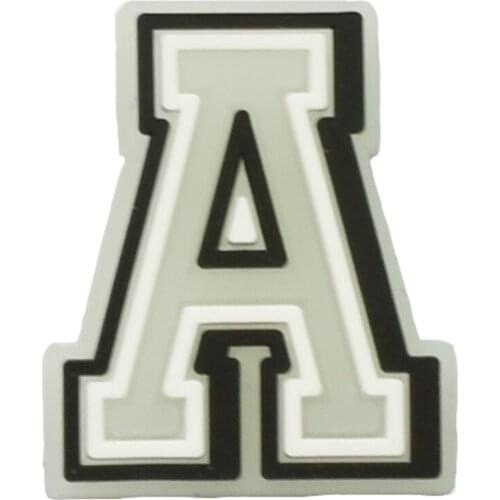 10pcs Classic Black And White Noctilucent Letters Hole Sandal Charms For Bracelet Kindergarten Primary School Encouragement Gift