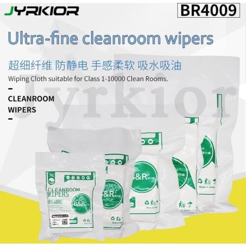 1000 Class 100% Polyester Wipes Best Quality Lint Free Absorbent Polyester Cleanroom Wiper Microfiber Anti Static Non Dust Cloth
