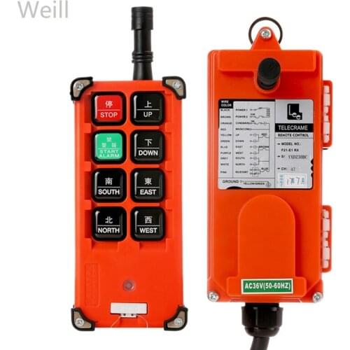 380V Industrial remote controller switches Hoist Crane Control Lift Crane 1 transmitter + 1 receiver F21-E1B