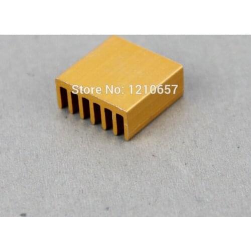 40pcs lot Golden 14 x 14 x 6mm Aluminum Heatsink Cooler Heat sinks IC VGA DDR X360